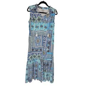 Chico's Women's Multicolored Floral Sleeveless Fit & Flare Dress Size 00 XS